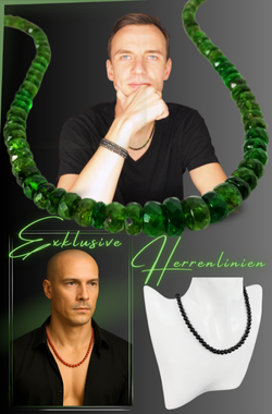 Banner Mobile Herren Halsketten Karneol Turmalin schwarz
