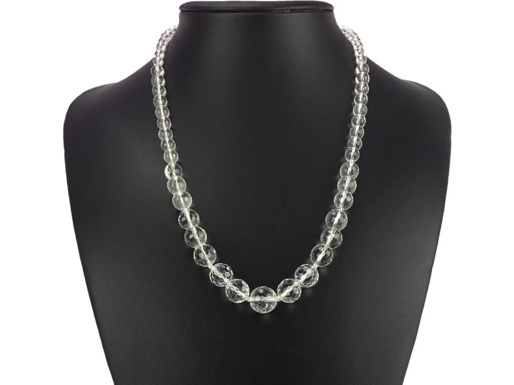 Bergkristall Halskette "Collier" facettiert