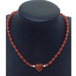 Karneol Halskette Damen facettiert Jewel Premium Design