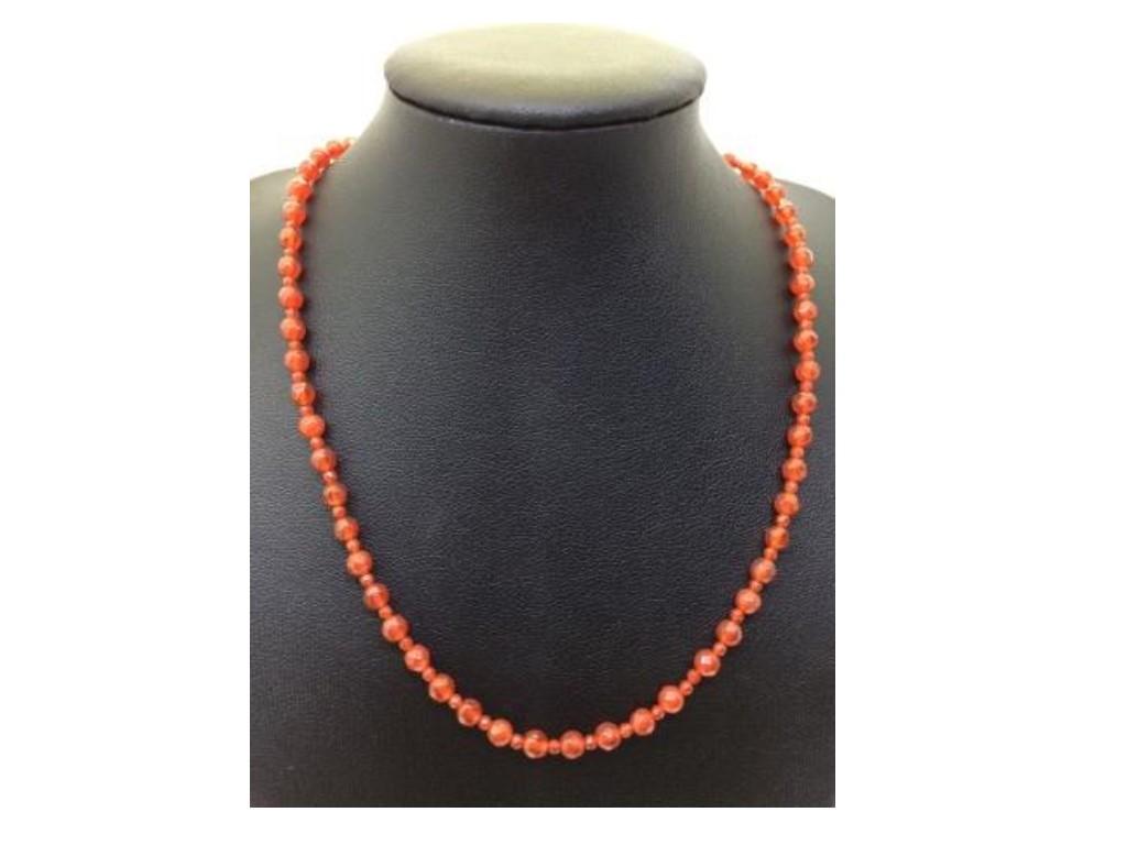 Karneol Damen Halskette facettiert Jewel Premium Design