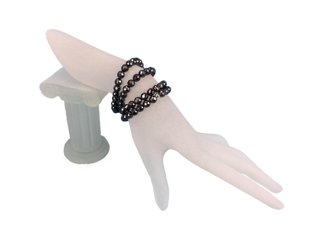 Hämatit Armband Premium Damen facettiert