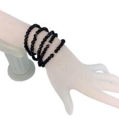 Turmalin Schörl Armband Premium Damen facettiert