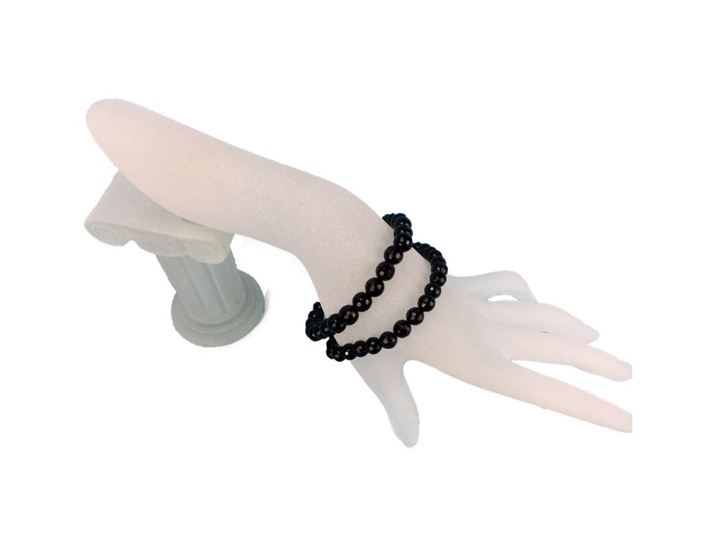 Turmalin Armband schwarz Premium Damen facettiert