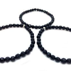 Turmalin Schörl Armband Premium Herren facettiert