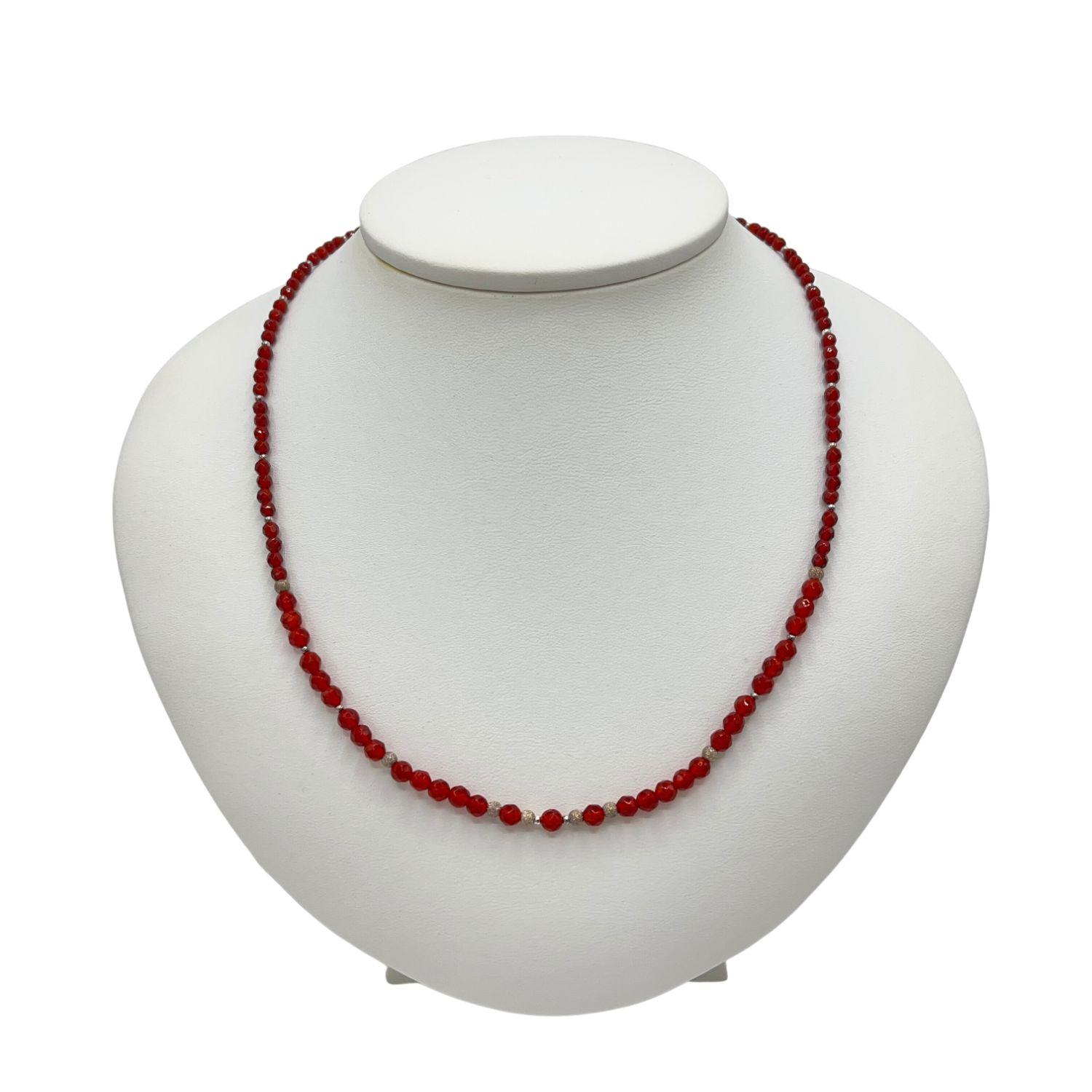 Karneol Halskette facettiert Jewel Premium Design